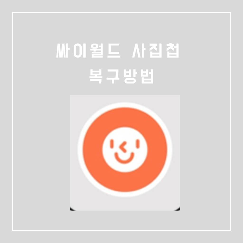 싸이월드-사진첩-복구방법