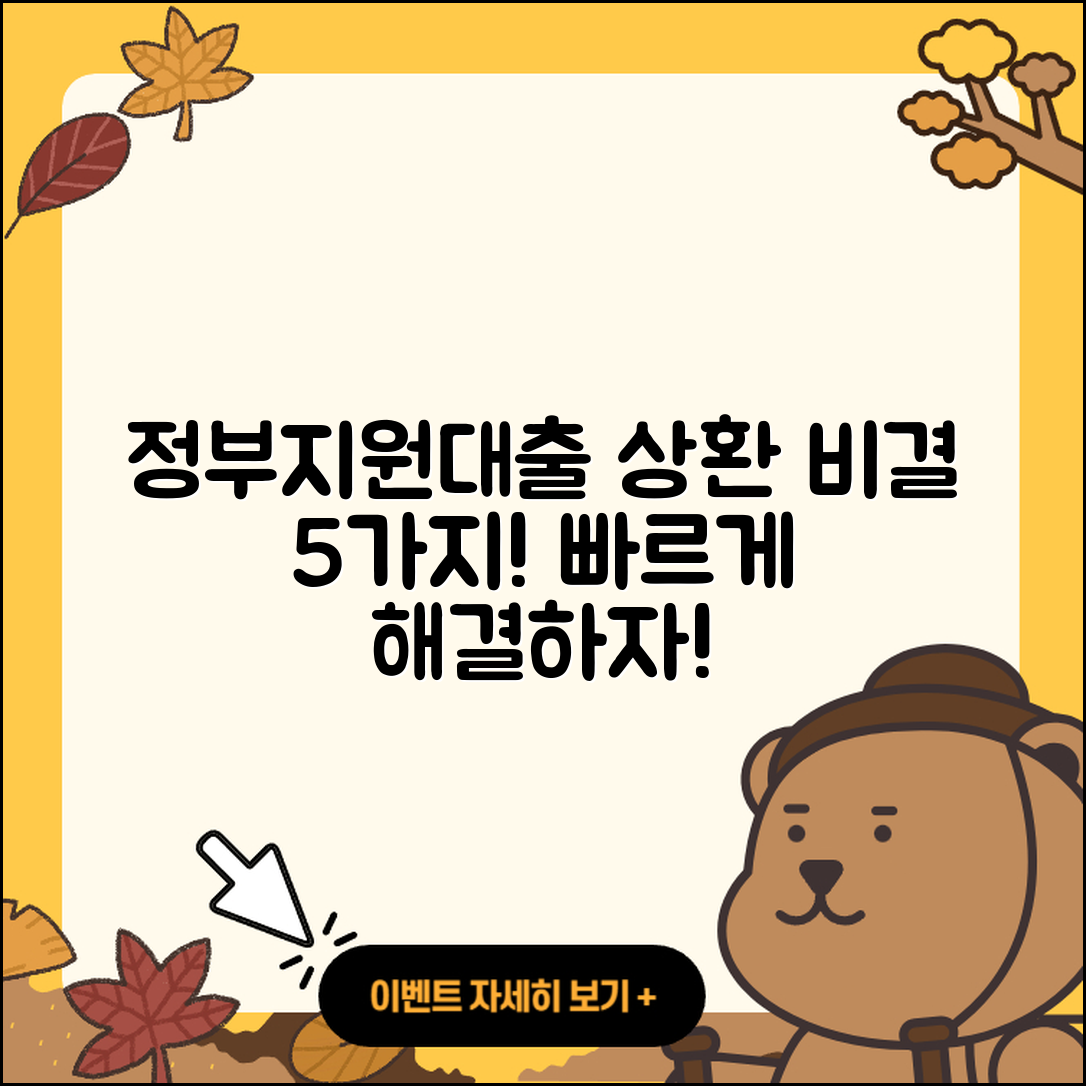정부지원대출 상환의 5가지 비결