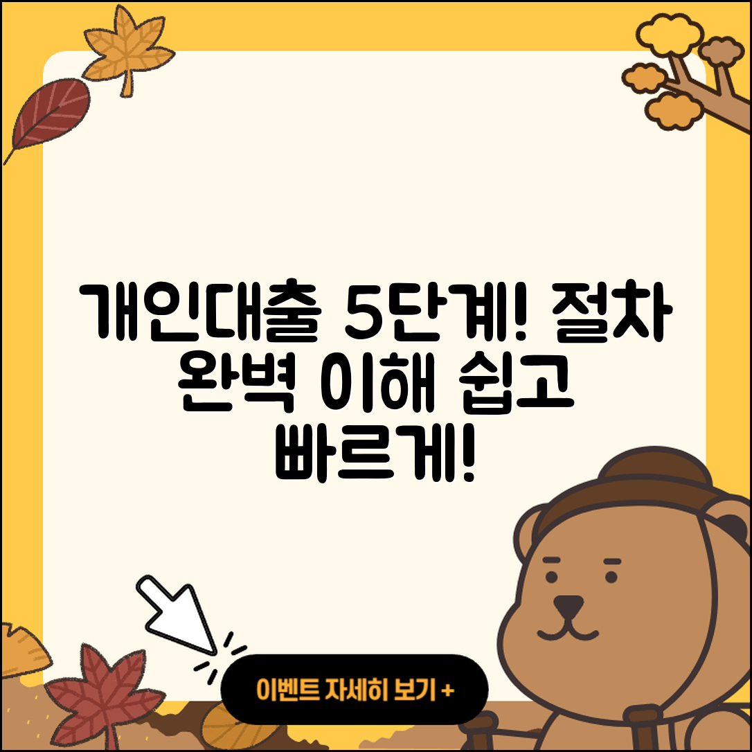 개인대출 절차 이해하기 위한 5단계