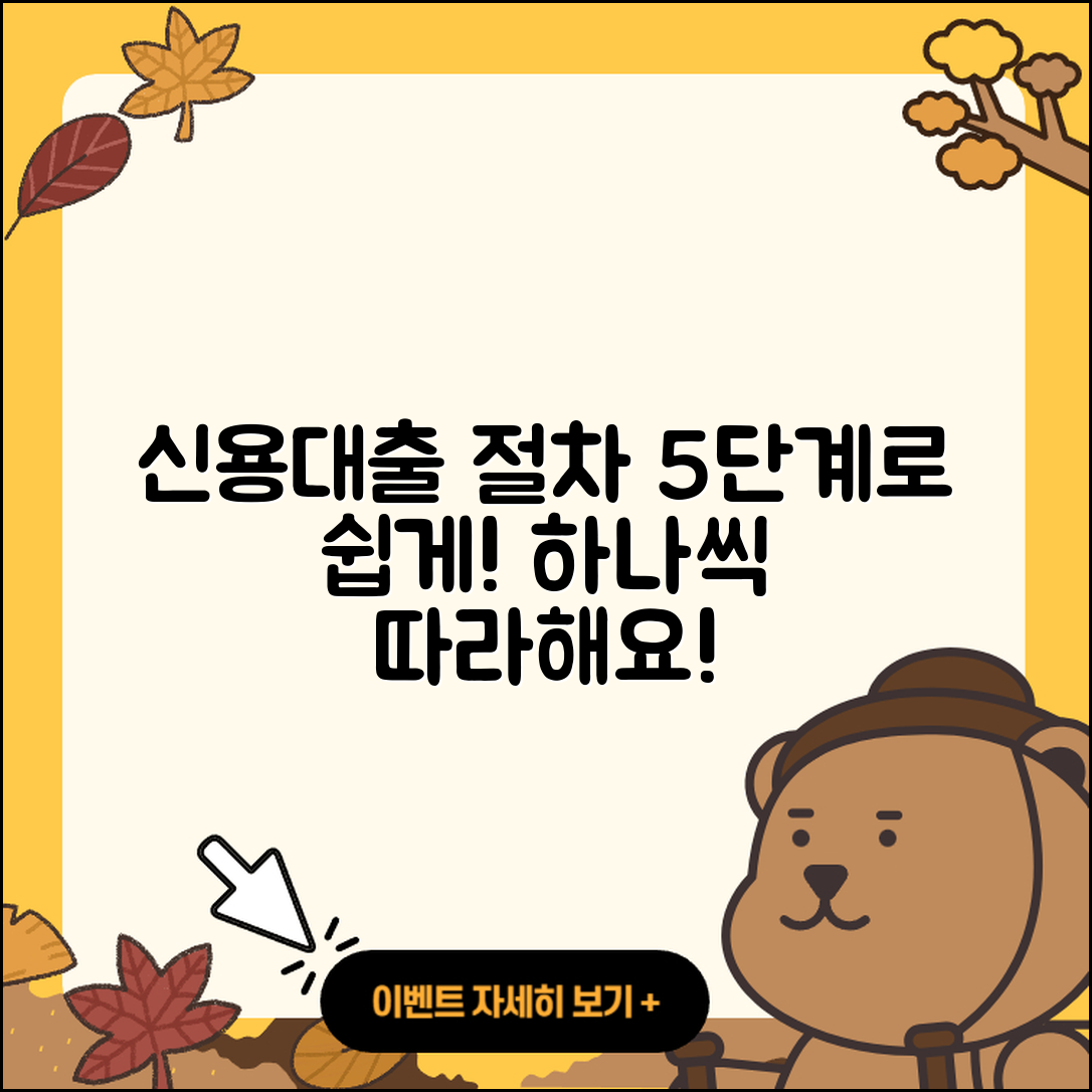 신용대출 절차 쉽게 이해하는 5단계