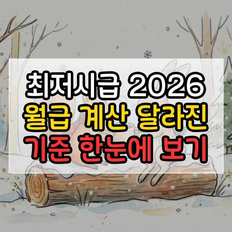 최저시급 2026 월급 계산 달라진 기준 한눈에 보기